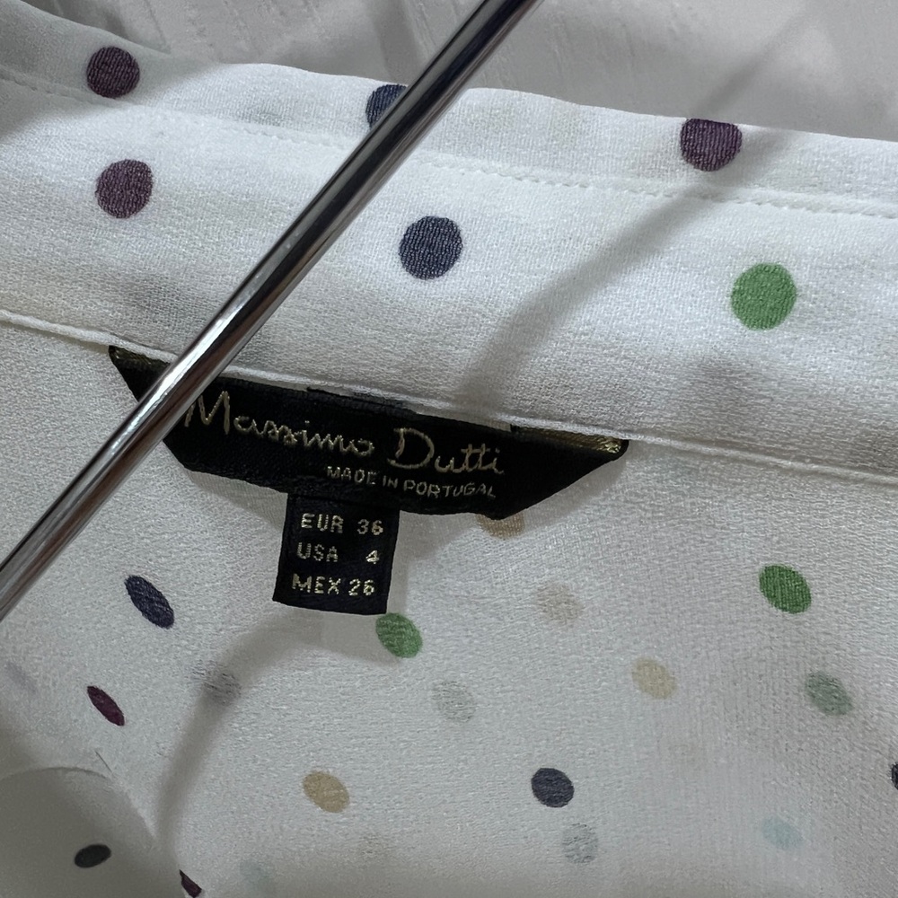 Massimo Dutti Lightweight Mesh Button Up Blouse - image 5